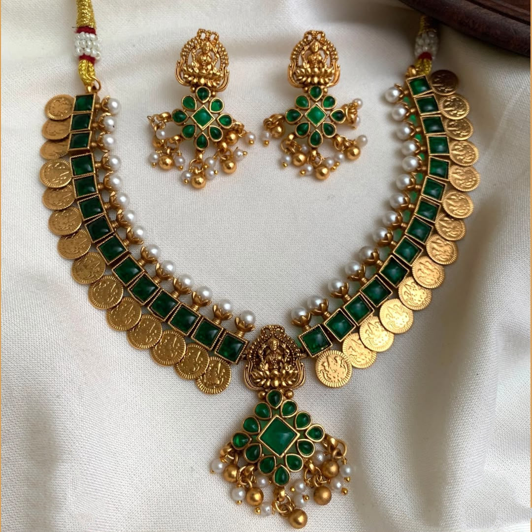 Kemp x coin necklace ( green)