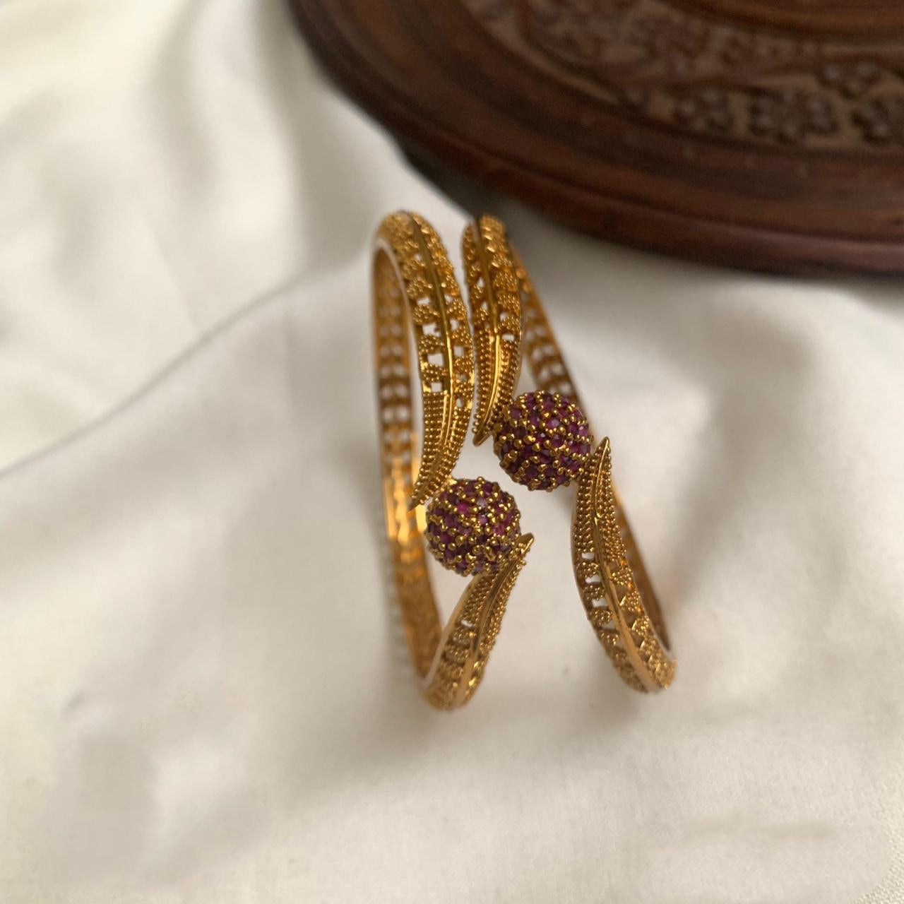 Ruby bud bangle
