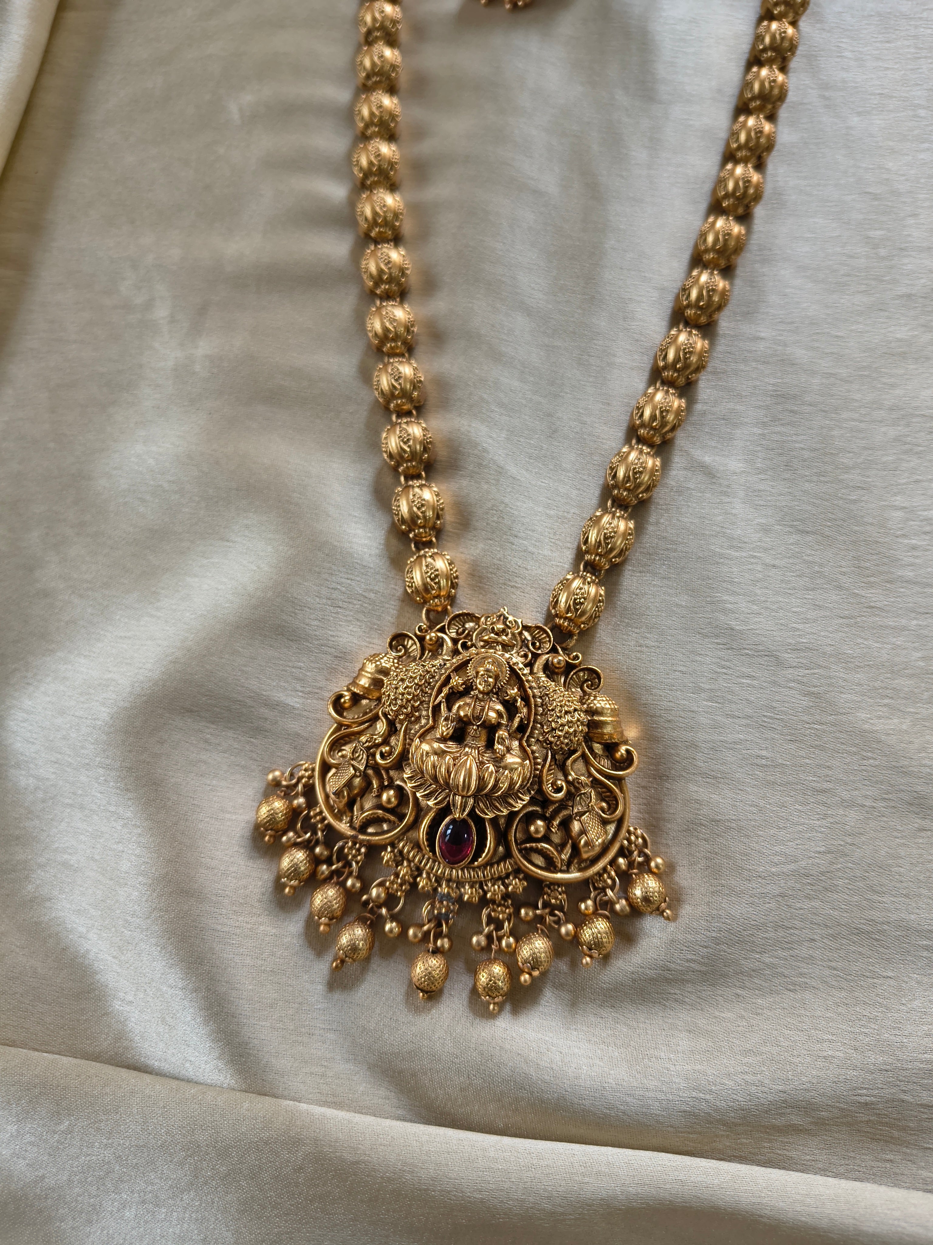 Lakshmi pendant heavy haram set