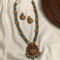 Rv-hm- 201  Mint green Pearl haram with Jhumka