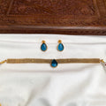 Blue raindrops chocker