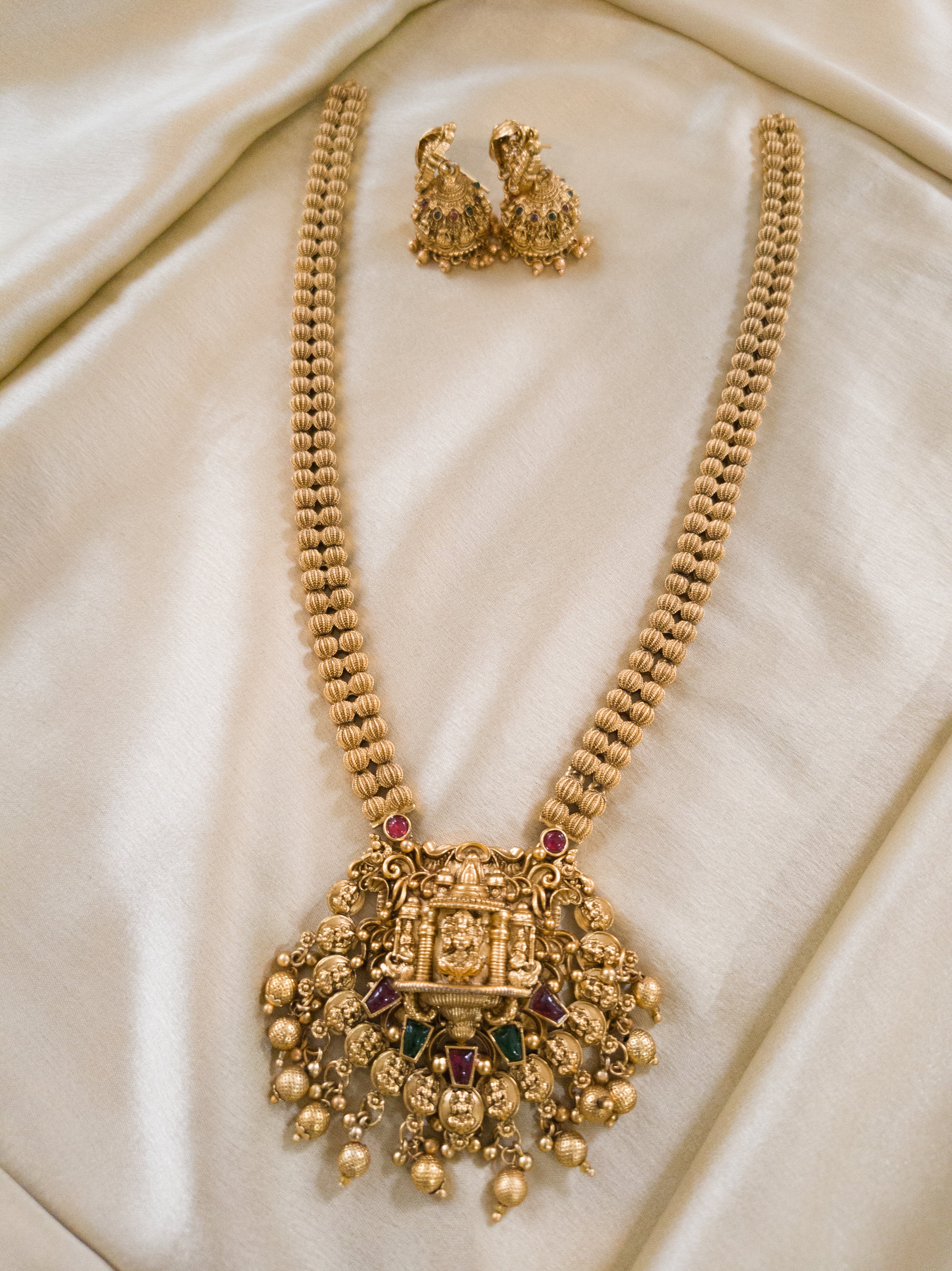 Temple pendant heavy long haram