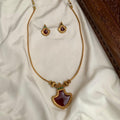 Palakka inspired pendent long chain