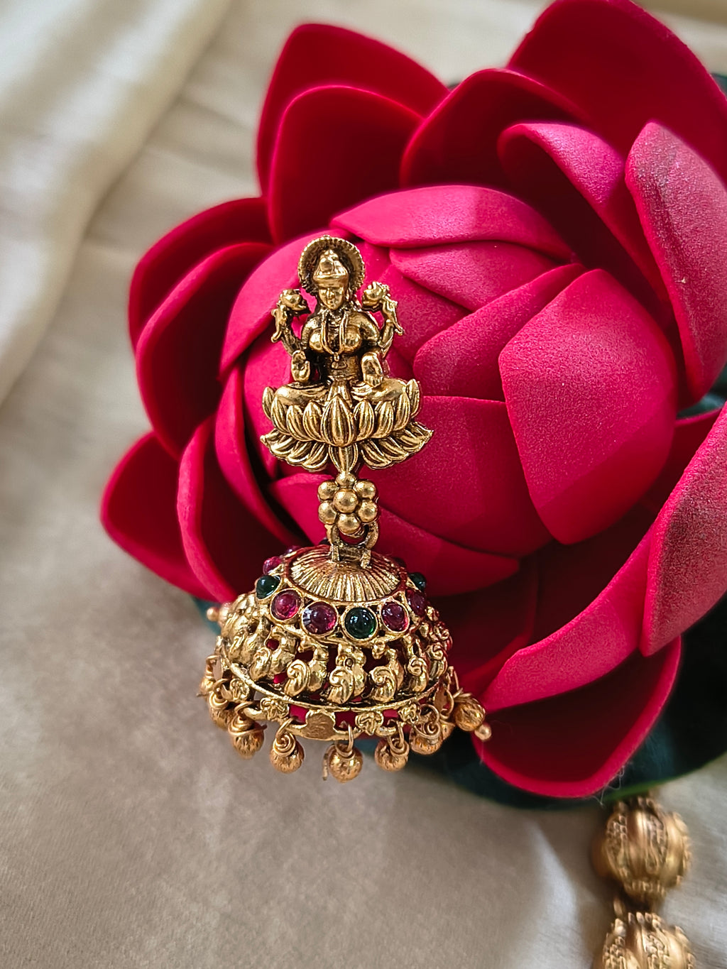 Lakshmi pendant heavy haram set