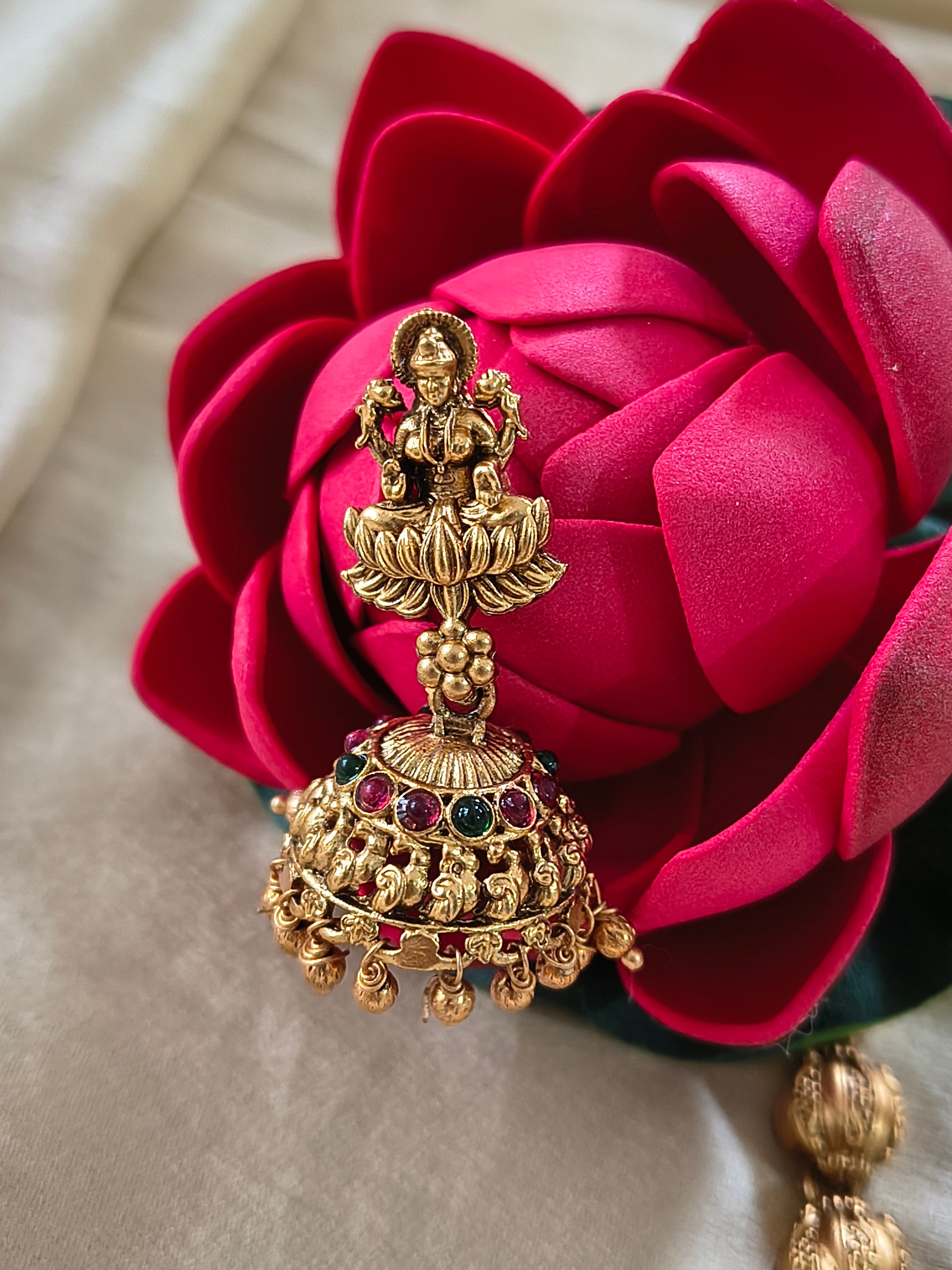Lakshmi pendant heavy haram set