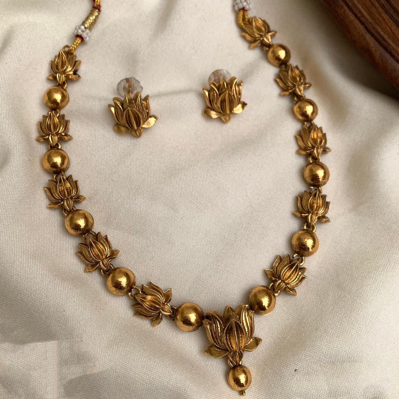 Golden Lotus necklace
