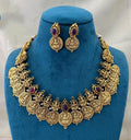 Ruby stone x coin necklace