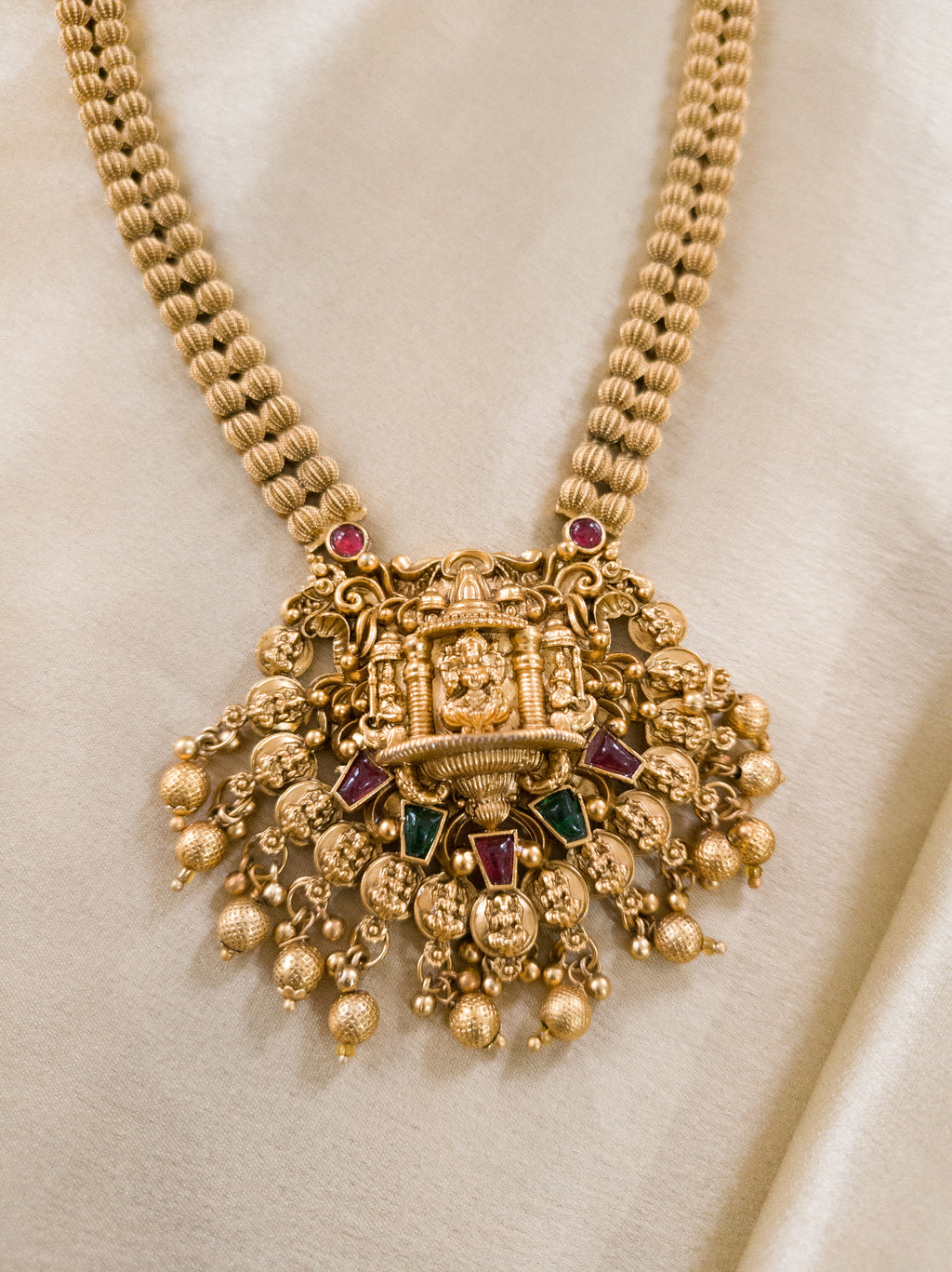 Temple pendant heavy long haram