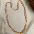 white pearl 3 layer necklace