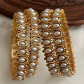White pearl 4 set bangles