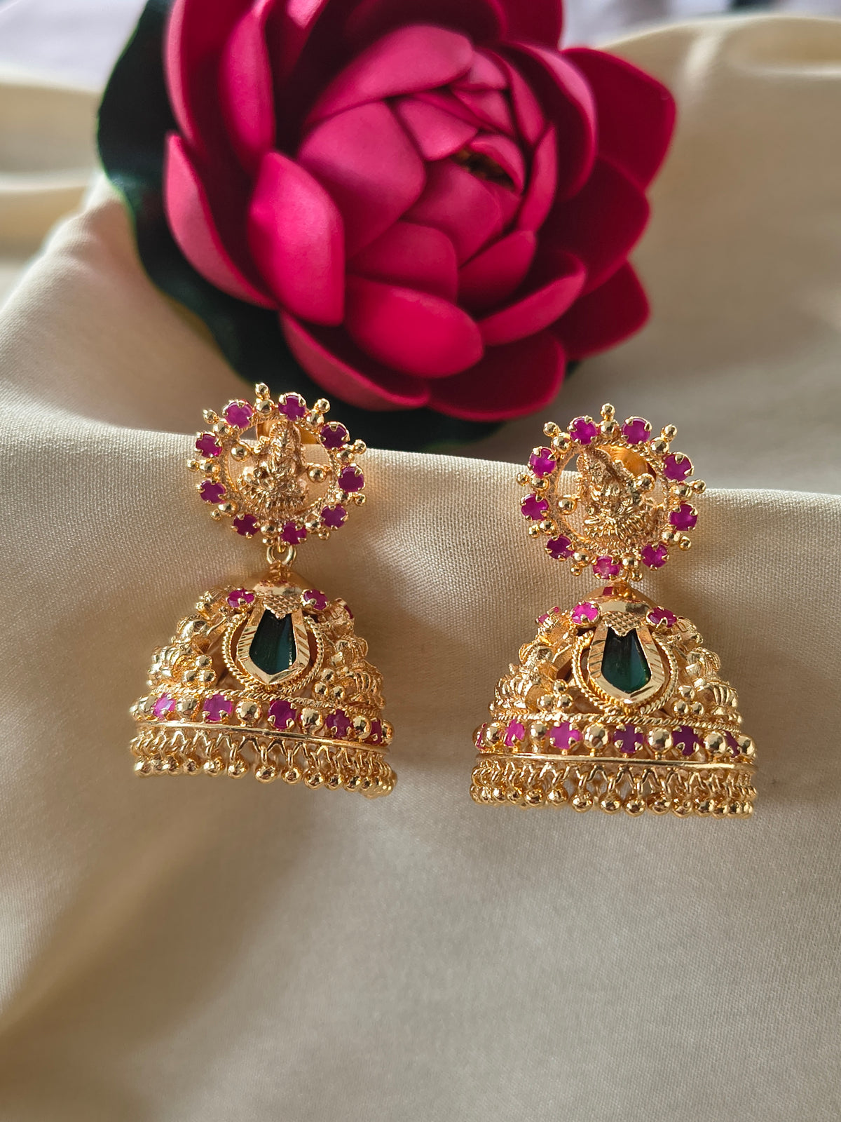 Nagapadam jhumka gold plated (heavy)