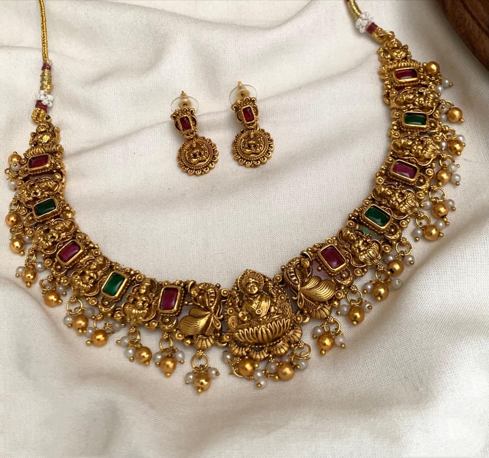 Aishwarya Lakshmi temple necklace