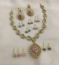 Ad multi stones changeable necklace