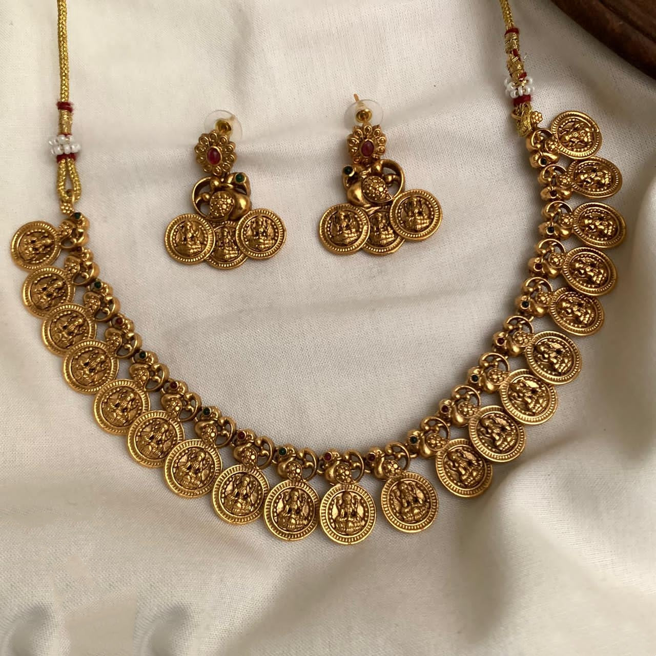 Lakshmi coin necklace