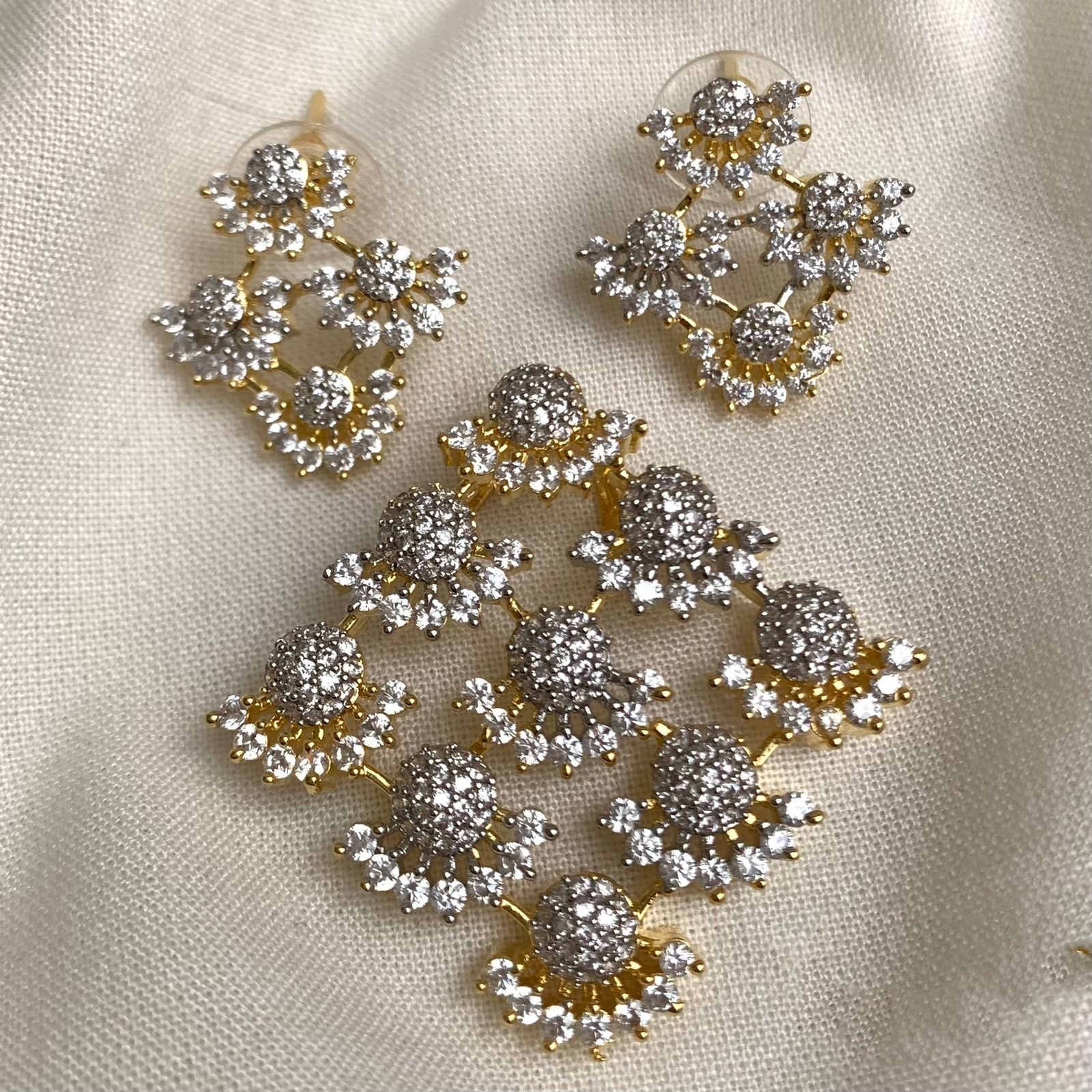 Diamond replica pendant set 7