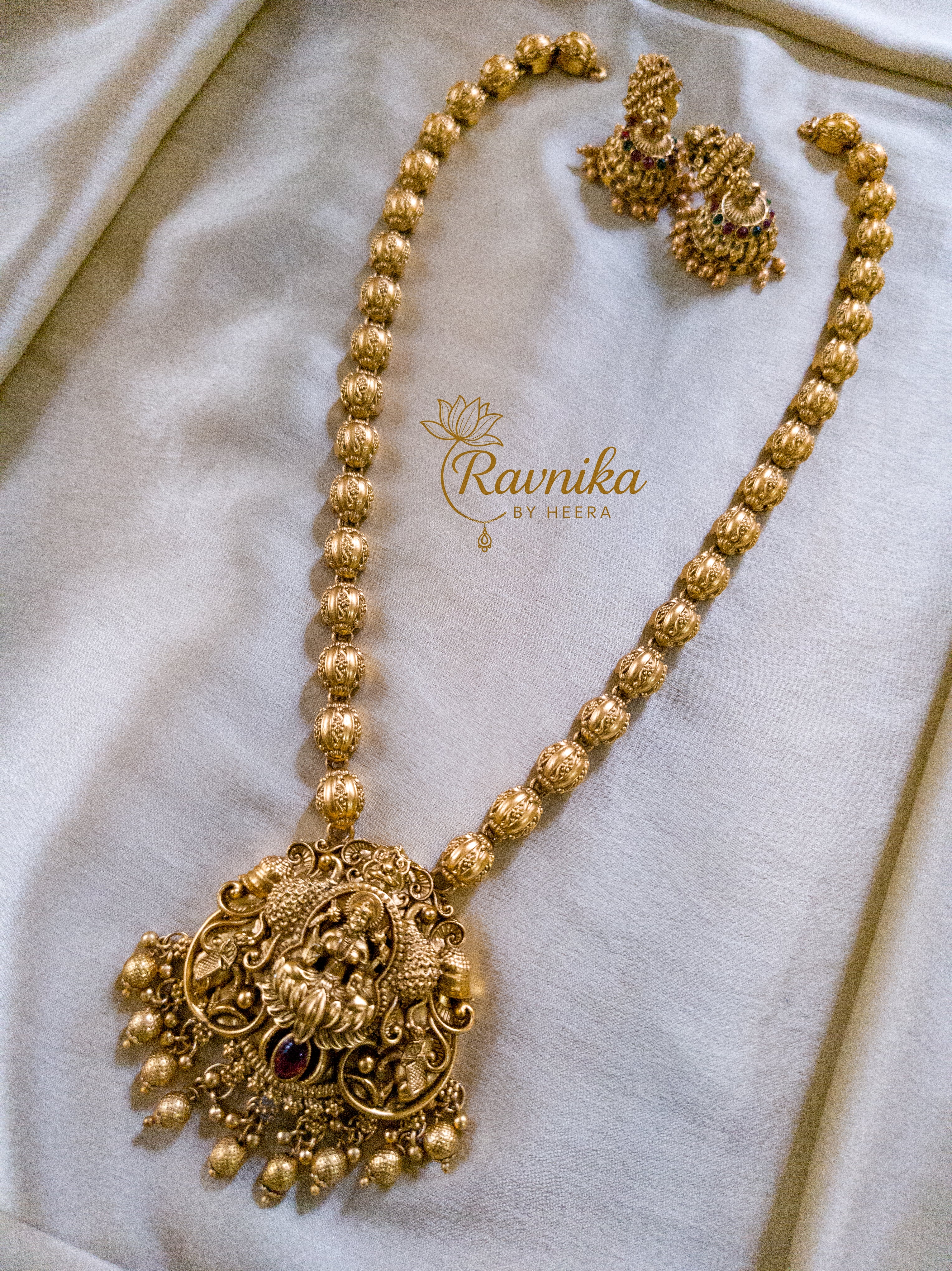 Lakshmi pendant heavy haram set