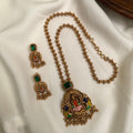 Meenakari pendant ball chain set