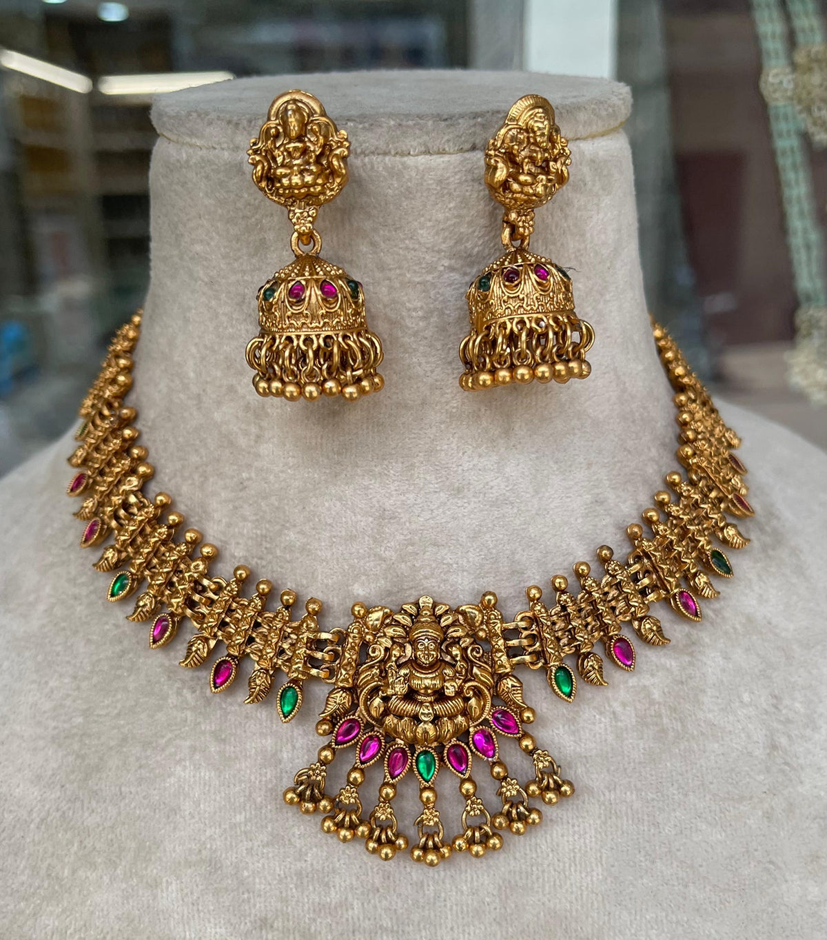 Lakshmi Nagas R & G Necklace