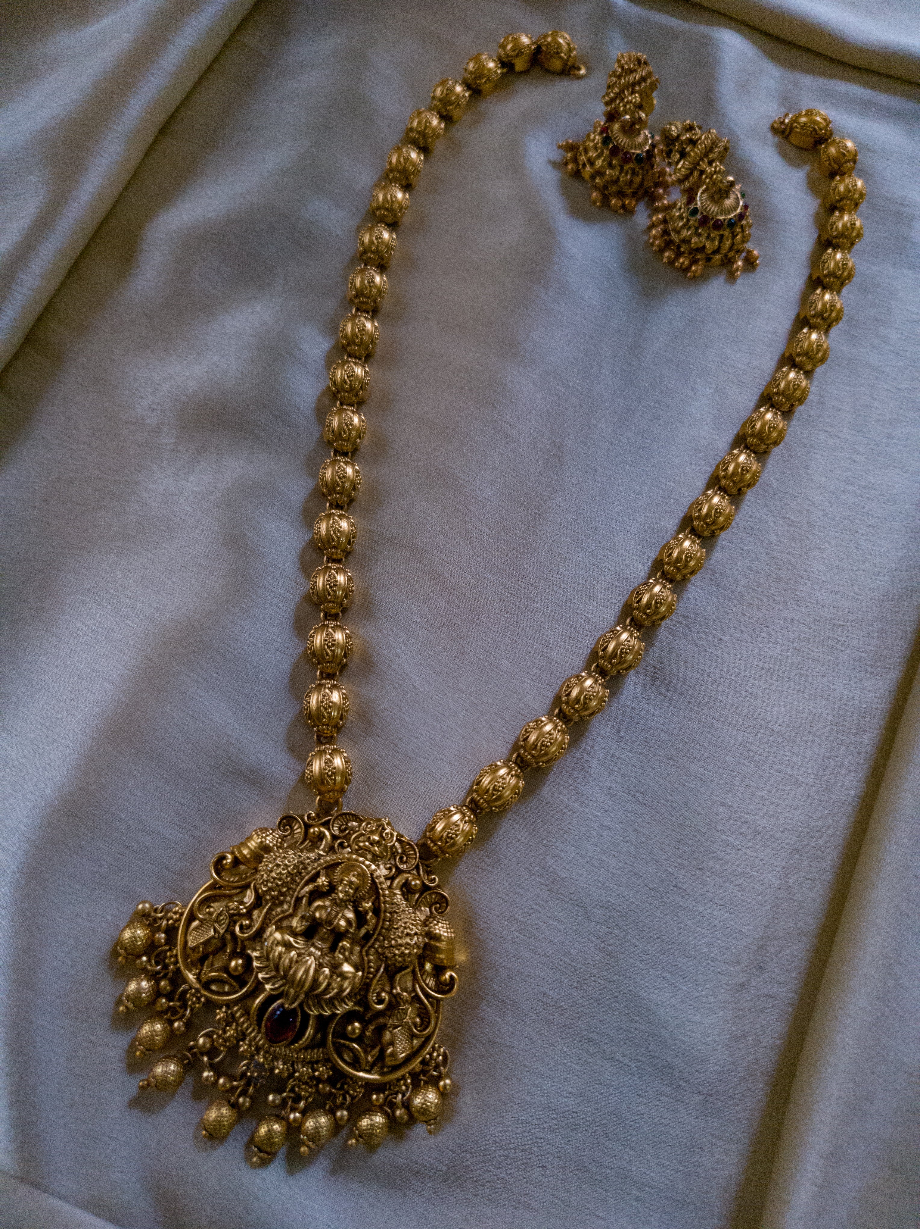 Lakshmi pendant heavy haram set